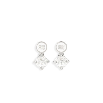 MIU MIU CRYSTAL EARRINGS 12913270